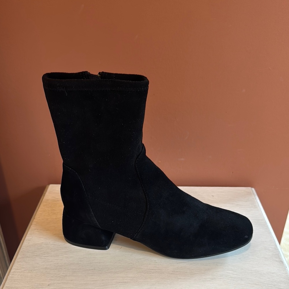 Gentle Souls Black Suede Heeled Boots